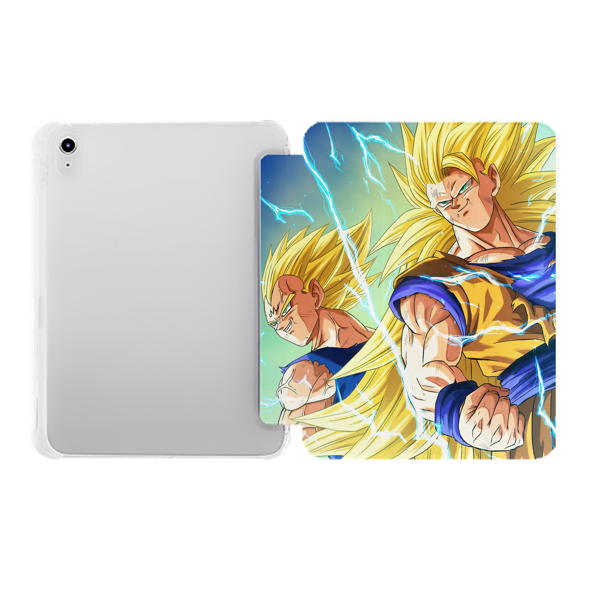 （画像用） ドラゴンボール DRAGON BALL IPad ケース ペン収納付き 三つ折りスタンド PUレザー×シリコン 対応機種9.5/10.5/10.9インチ